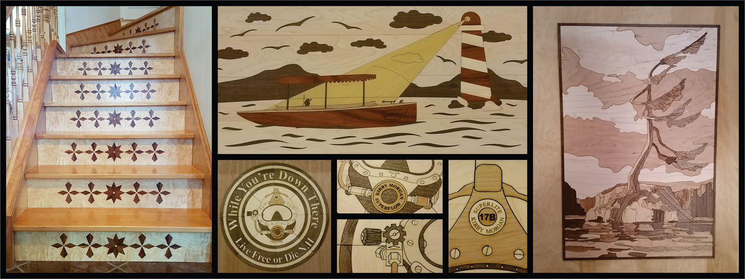 Wilson Custom Works customized hardwood inlays nautical stairs and other
