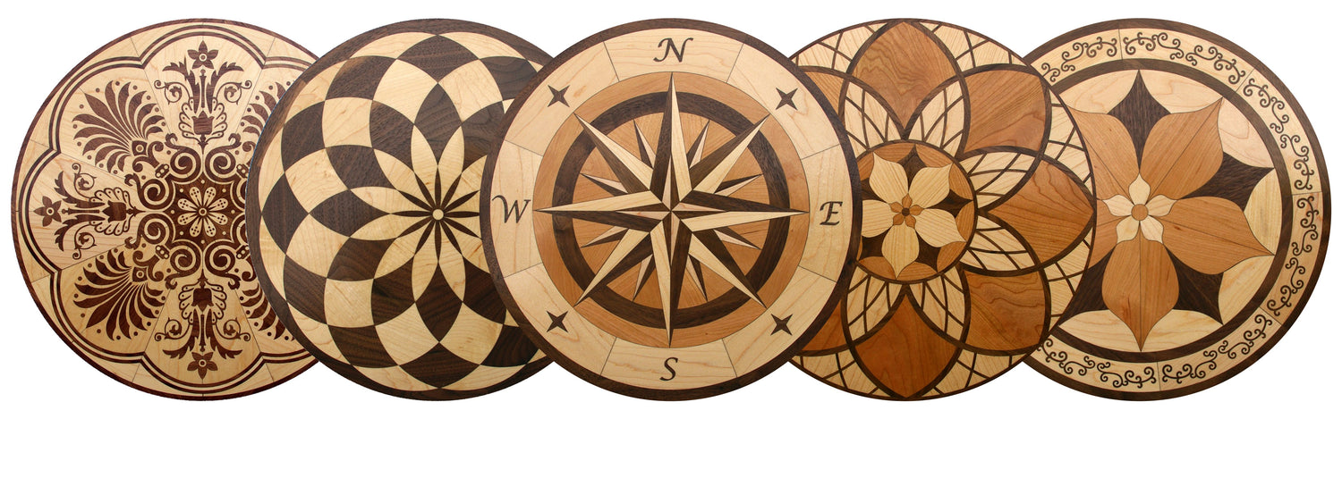 WilsonCustomWorks.com Wilson Custom Works sample wood inlay designs
