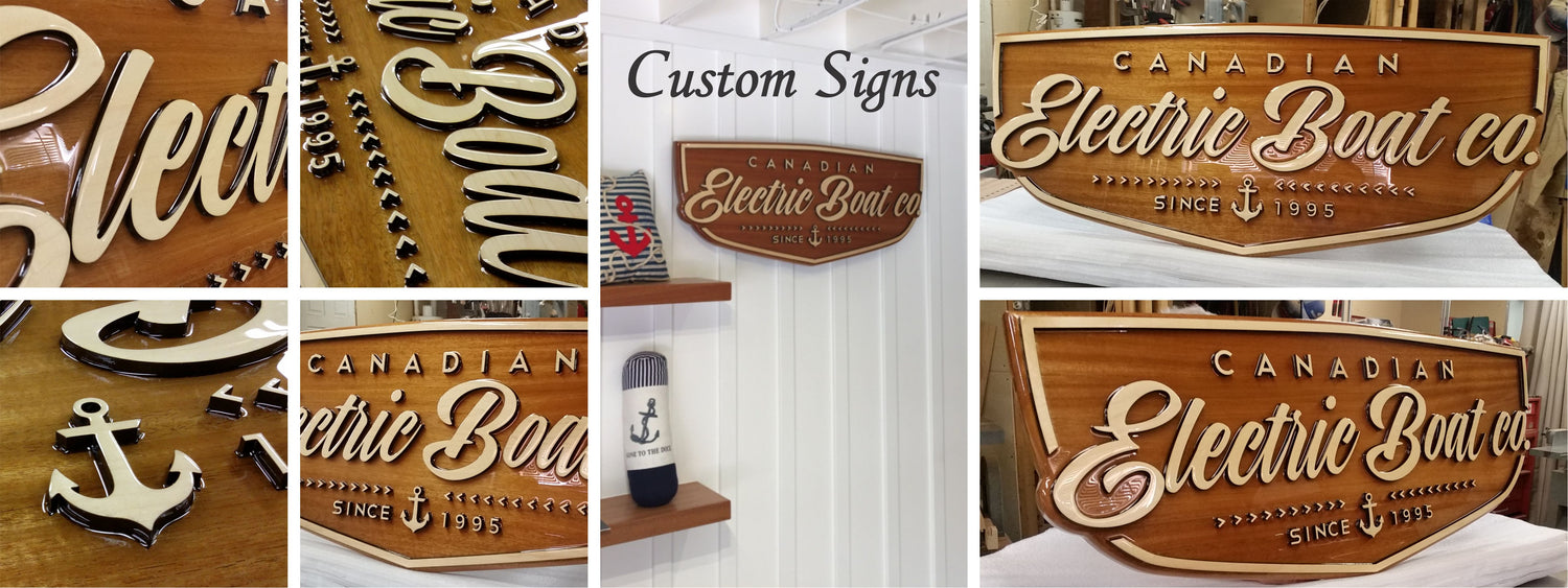 WilsonCustomWorks.com Wilson Custom Works custom woodworking and signage nautical 3D sign example