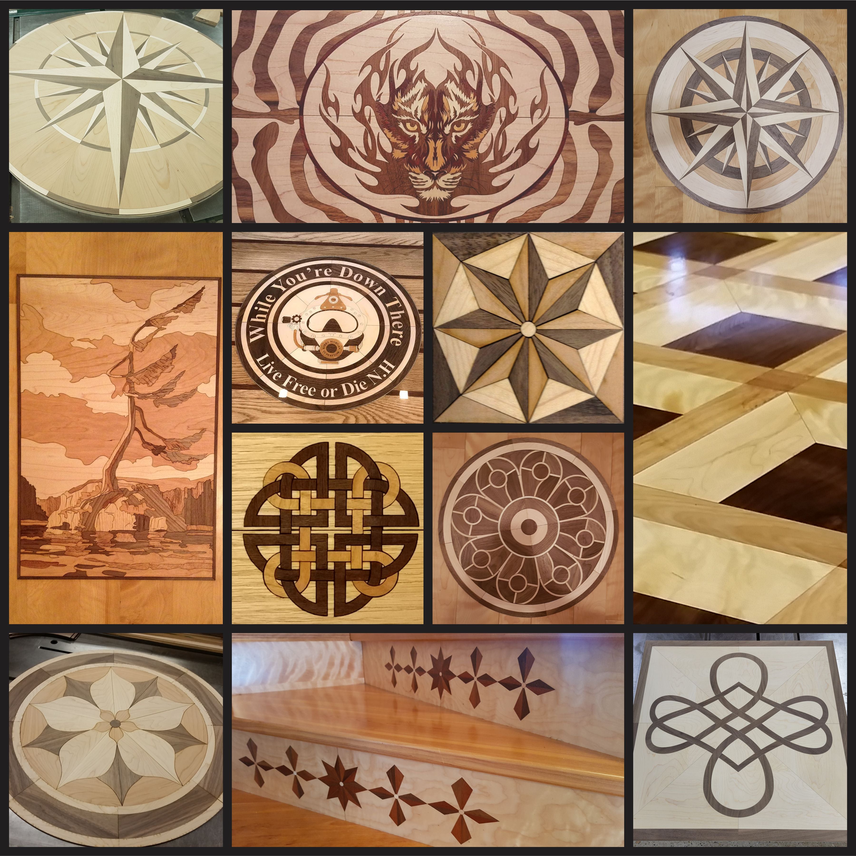 Wilson Custom Works woodworking DIY floor inlay medallion ideas