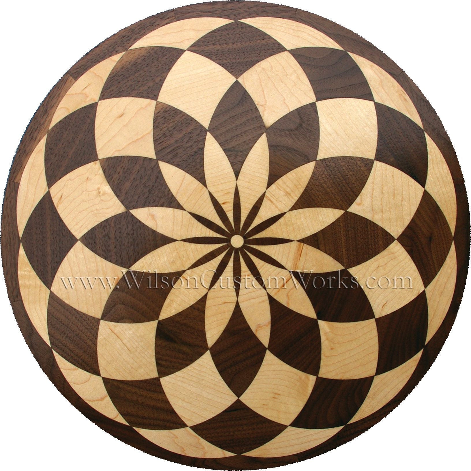 Wilson Custom Works hardwood wood floor inlay medallion baltic modern design